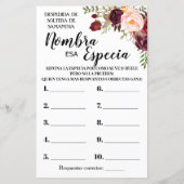 Benennen Sie das Spice Brautparty englisch spanisc (Rückseite)