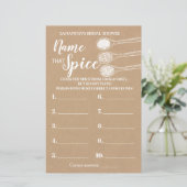 Benennen Sie das Spice Brautparty-Spiel Englisch S (Stehend Vorderseite)