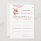 Benennen Sie die Baby Tune Baby Shower Teddy Bear Einladung (Vorderseite)