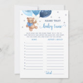 Benennen Sie die Baby Tune Baby Shower Teddy Bear Einladung (Vorderseite)