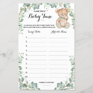 Benennen Sie die Baby Tune Bear Greenerity Duwer G Flyer