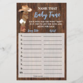 Benennen Sie die Cowboy-Duschkarte der OM für Baby Flyer (Vorne)