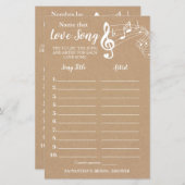 Benennen Sie dieses Lied Brautparty englisch Spani (Vorne/Hinten)