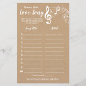 Benennen Sie dieses Lied Brautparty englisch Spani (Vorderseite)