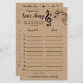 Benennen Sie dieses Lied Brautparty englisch Spani (Vorne/Hinten)