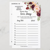 Benennen Sie dieses Lied Brautparty englisch Spani (Vorne/Hinten)