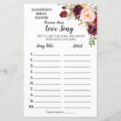 Benennen Sie dieses Lied Brautparty englisch Spani (Vorderseite)