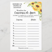 Benennen Sie dieses Lied Brautparty englisch Spani (Rückseite)