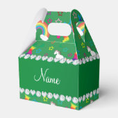 Benennen Sie grüne Cheerleader Regenbogen unicorns Geschenkschachtel (Vorderseite)