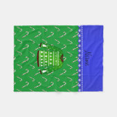 Benennen Sie grüne hässliche Weihnachtspulli Fleecedecke (Vorderseite (Horizontal))