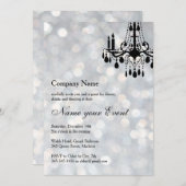 Benennen Sie Ihren Event Silver Grand Ballroom Einladung (Vorne/Hinten)