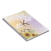 Benennen Sie Ihren Namen Elegante Sonnenblumen Hig Notizblock (Rechte Seite)