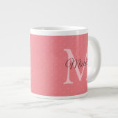 Benennen Sie Ihren Namen Initial Monogram Charisma Jumbo-Tasse (Vorderseite Rechts)