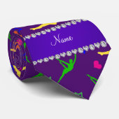 Benennen Sie lila Regenbogengymnastikstars Krawatte (Gerollt)
