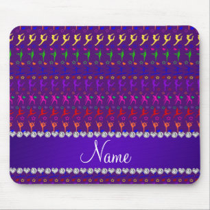 Benennen Sie lila Regenbogengymnastikstars Mousepad