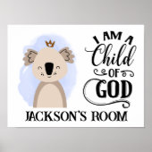 Benennen Sie Niedliches australisches Baby Koala B Poster (Vorne)