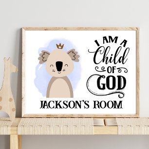 Benennen Sie Niedliches australisches Baby Koala B Poster