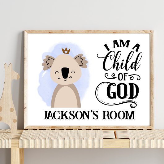 Benennen Sie Niedliches australisches Baby Koala B Poster