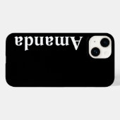 Benennen Sie Stylish Modern Elegant Monogram. Case-Mate iPhone Hülle (Rückseite (Horizontal))