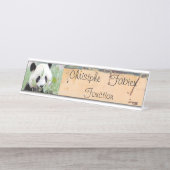 Benennen Sie Teller Riesenpanda 2 . Schreibtischnamensplakette (Vorderseite )