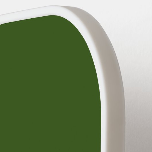 Benennen Sie White Script Vertikal ForestGreen Pickleball Schläger (Linke Seite)