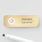 BENENNNUMMER DES MITARBEITERS MIT LOGO UND NAMEN NAMENSSCHILD (Beispiel)