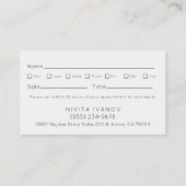 Benennung der Logos für moderne Pfloralbesatzungen Visitenkarte (Rückseite)