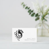 Benennung des eleganten Salon Stylist Logos Visitenkarte (Stehend Vorderseite)