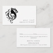 Benennung des eleganten Salon Stylist Logos Visitenkarte (Vorne/Hinten)