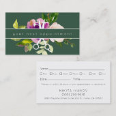 Benennung des modernen Floral-Salon-Scheren-Logos Visitenkarte (Vorne/Hinten)