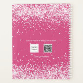 Benennung des Rosa-Rosa-Glitzer 2026 Planer (Rückseite)