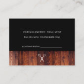 Benennung des Rustic Wood Shear Logos Terminkarte (Rückseite)