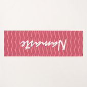 Benennung Fitness Pink Coral Chic Yogamatte (Vorderseite (Horizontal))