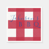 Benennung Red White Buffalo Karo GRILLEN Serviette (Vorderseite)
