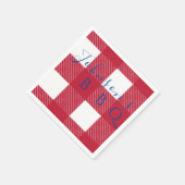 Benennung Red White Buffalo Karo GRILLEN Serviette (Ecke)