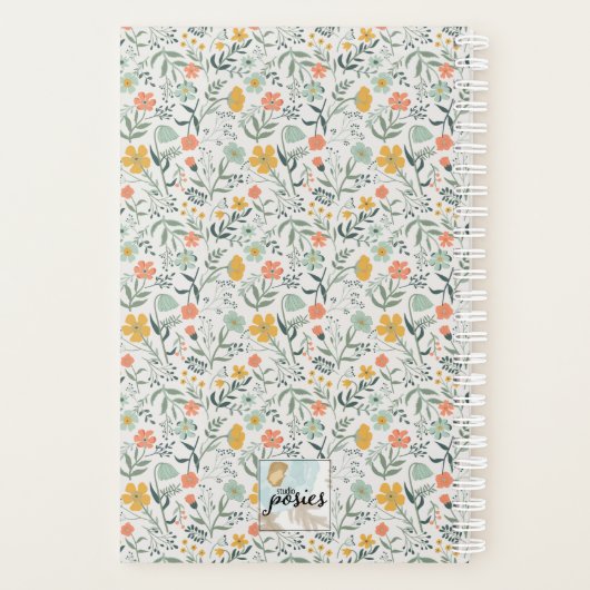 Benennung Schönes botanisches Muster anpassen Planer (Rückseite)