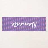 Benennung Zitat Meditation Lila rosa Muster Yogamatte (Vorderseite (Horizontal))