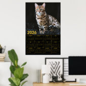 Bengal Cat 2026 Calendar Poster (Heimbüro)