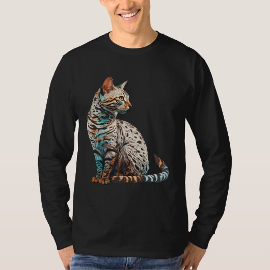 Bengal Cat Breed Colorful Mom Lady T-Shirt (Vorderseite)