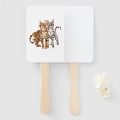 Bengal Cat Buddies Rosette and Snow Bengal Cats Pr Fächer (Vorne und Hinten)