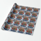 Bengal Cat Christmas Red Truck Holiday Geschenkpapier (Ungerollt)