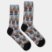 Bengal Cat Christmas Red Truck Holiday Socken (Rechts)