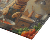 Bengal Cat Cooking in Kitchen Schneidebrett (Ecke)
