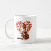 Bengal Cat Valentines Day Floral Heart Design For Kaffeetasse (Links)