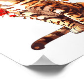 Bengal Cat Valentines Day Floral Heart Design For Poster (Ecke)