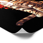 Bengal Cat Valentines Day Floral Heart Design For  Poster (Ecke)