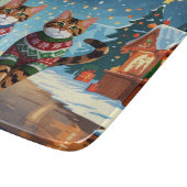 Bengal Cats Christmas Snow Holiday Schneidebrett (Ecke)