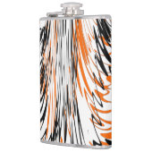 Bengal Colors Squiggly Orange and Black Lines Flachmann (Links)