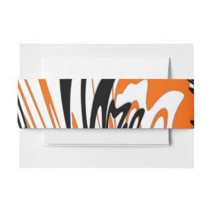 Bengal-Farben gewellte orange und schwarze Linien Einladungsbanderole