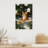 Bengal In Bathtub Poster, Funny Cat Poster, Bengal Poster (Küche)